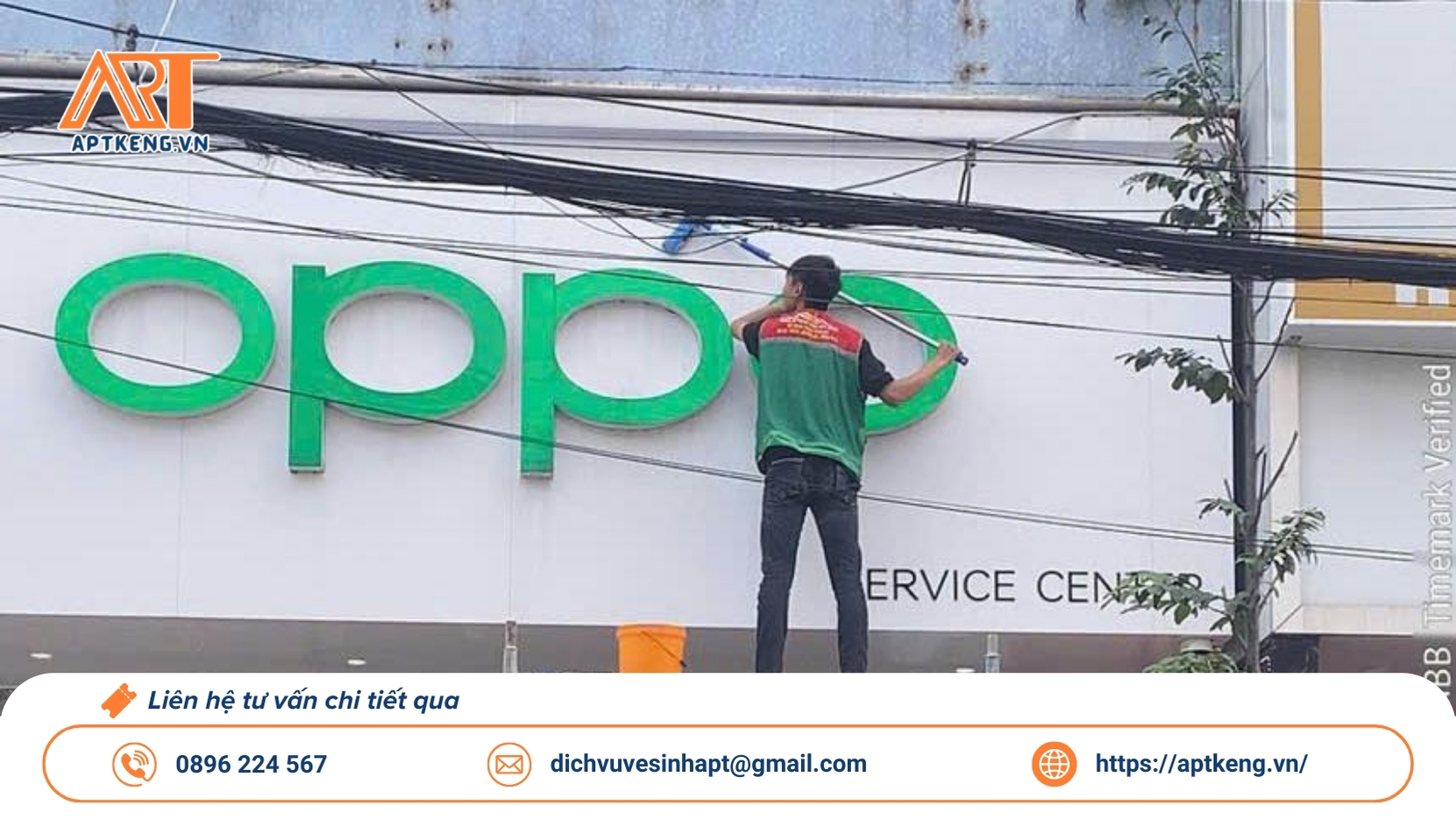 Dịch vụ vệ sinh biển hiệu được triển khai như thế nào?